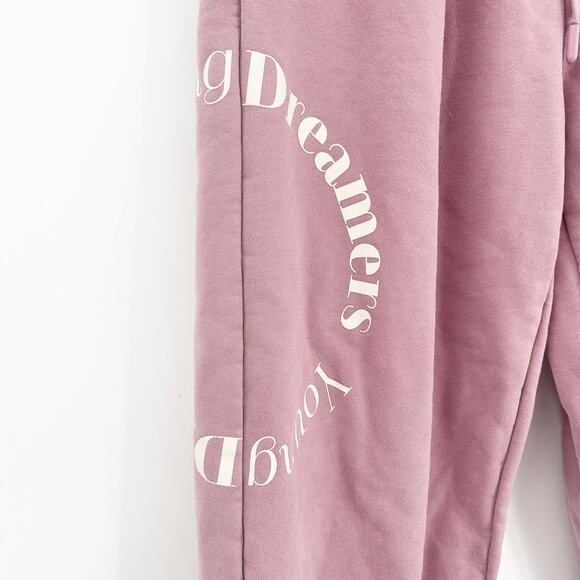 YoungLA Womens Sporty Lounge Dreamers Jogger Pants Sweatpants Size M Mauve - Picture 2 of 8